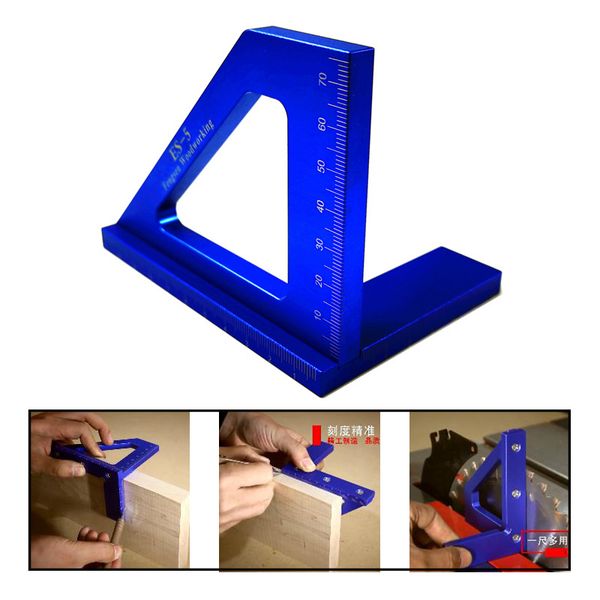 

aluminum alloy angle ruler woodworking scribing ruler 45 degree square triangle