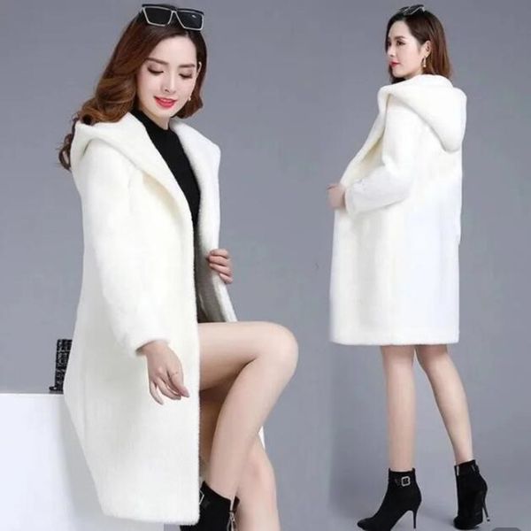 

new sheep velvet jacket 2019 women's winter and autumn long loose-fitting cardigan trench coat long coat windbreaker clothes, Tan;black