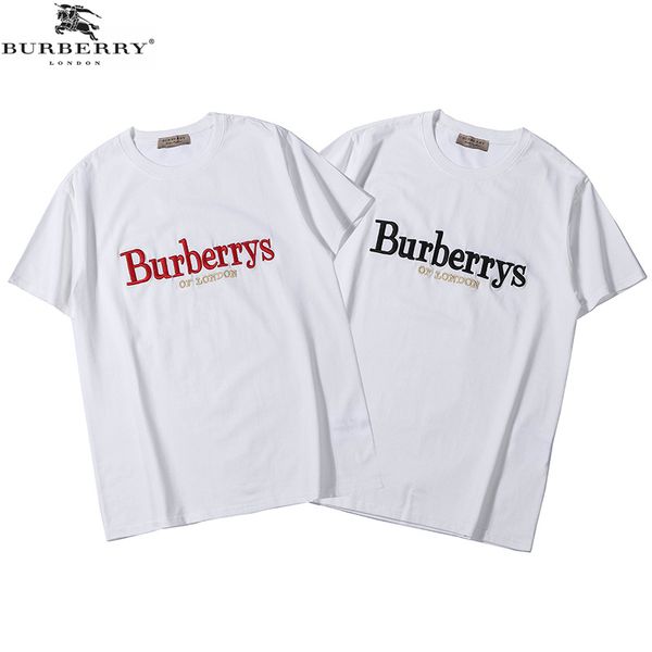 

mens & women designer t shirt 2019 brand clothes fashion letter printed short sleeves street british style casual embroidered tees, White;black