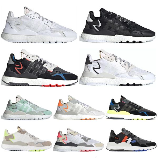 

nite jogger 3m reflective running shoes beige triple white black ice mint trace pink women mens trainer sports sneakers 36-45