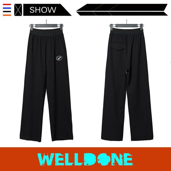 

womens trousers pants wide leg loose leisure stretch waist charming wild popular female pants, Black;white