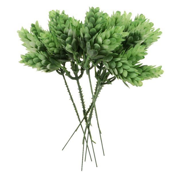 

6pcs творческий искусственный пластиковые кедровых орешков завод цветы садовый декор свадебный