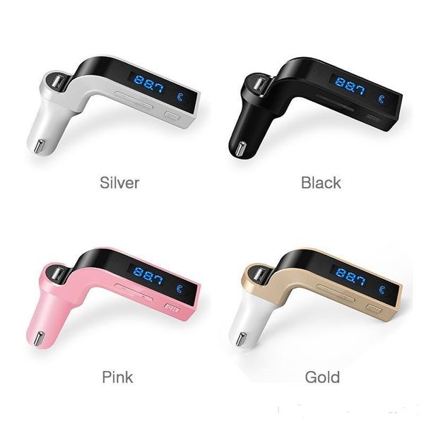 

2022 g7 car wirele bluetooth mp3 fm tran mitter modulator 2 1a car charger wirele kit upport hand with u b car charger with packa