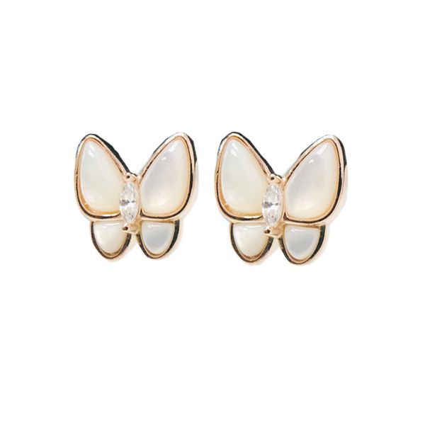 

s926 silver bowknot white shell earrings beauty ear stud fashion jewelry eardrop sets earring ear ring 2 color women accessories