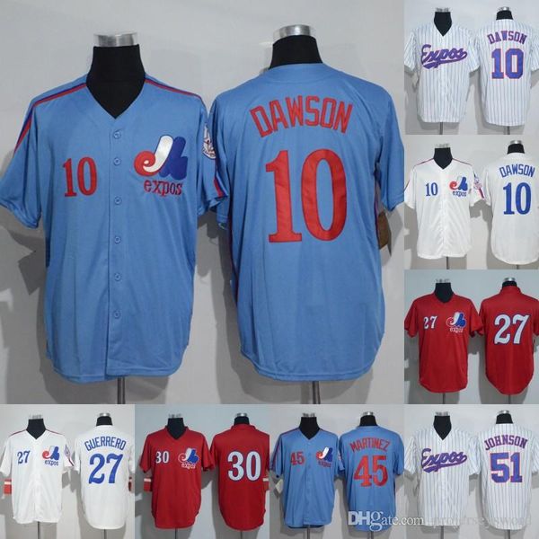 

Mens Montreal Expos Jersey 10 Andre Dawson 14 Pete Rose 27 Vladimir Guerrero 30 Tim Raines 45 Pedro Martinez 51 Randy Johnson Jerseys