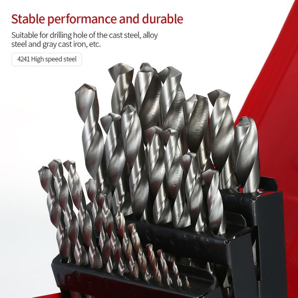 

25pcs/set hss tool high speed steel twist drill wood metal drilling high speed steel cobalt twist drill bit