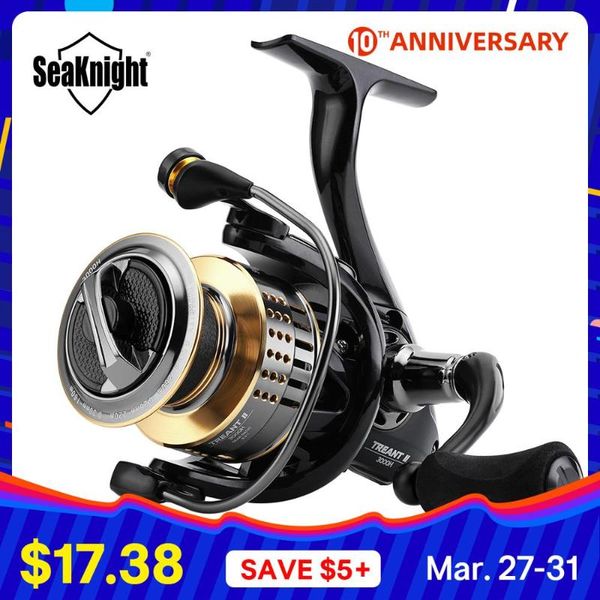 

seaknight treant ii 5.0:1 6.2:1 fishing reel 1000h-6000h spinning reel 15kg/33lbs carbon fiber drag power carp fishing tackles