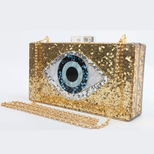 

2020 new handbag brand fashion women messenger bags geometric mosaic wallet acrylic evening bag sequins eyes casual shoulder bag