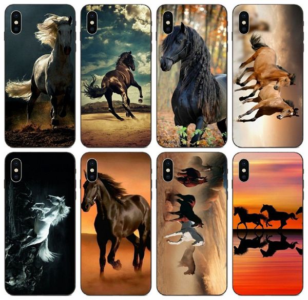 

tongtrade] four horses running case for iphone 11 pro max 8 7 6s plus x xs xr galaxy note 10 plus huawei y6ii redmi note 4x drop proof case