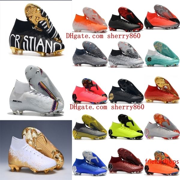 

2019 mens soccer shoes superfly 6 elite cr7 se fg soccer cleats crampons de football boots mercurial superfly vi 360 neymar ronaldo