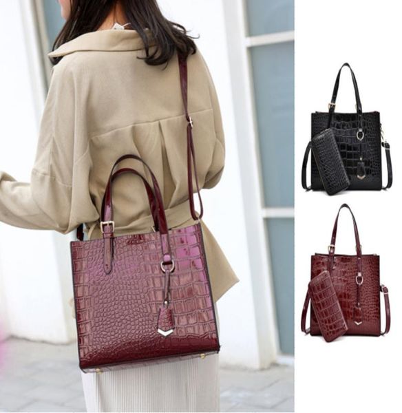 

21% 2pcs ladies crossbody bags for women alligator fashion plush satchel casual wild simple shoulder messenger bag bolso hombre