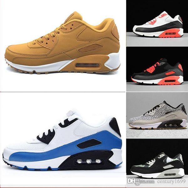 

2019 new black white desert designer sneakers classic 90 mens running shoes for women sports men trainers brand 90s chaussures 7-12