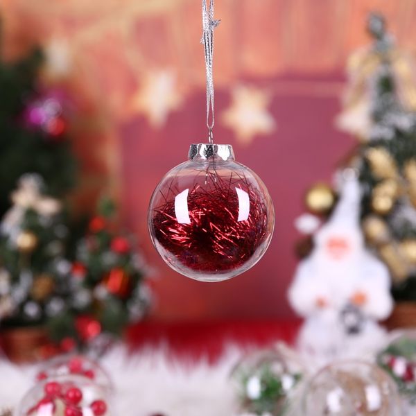 

2019 new clear plastic ornaments fillable christmas tree ornaments christmas tree home party holiday wedding hanging decorations