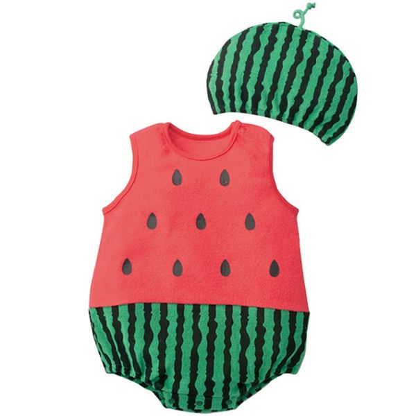 

baby clothes cartoon baby boy girl rompers cotton animal and fruit pattern infant jumpsuit + hat set newborn costumes, Blue