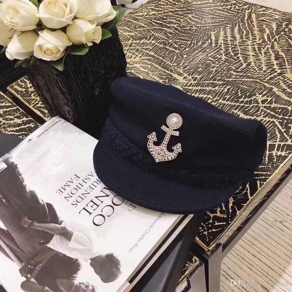 

якорь стиль брошь мода расширенного качества контактная брошь для мужчин и женщин дизайнера броши фланели мешка для подарка, Gray