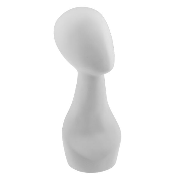 

long neck mannequin hat wigs scarf stand multi necklace display holder bust, White