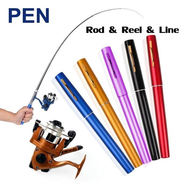 

fishing rod pen fish rod angling tool carbon mini fishing pole rod reel combo