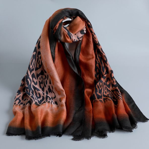 

180x90cm fashion brand leopard printed scarf women hijab silk satin shawl scarfs foulard square head scarves wraps