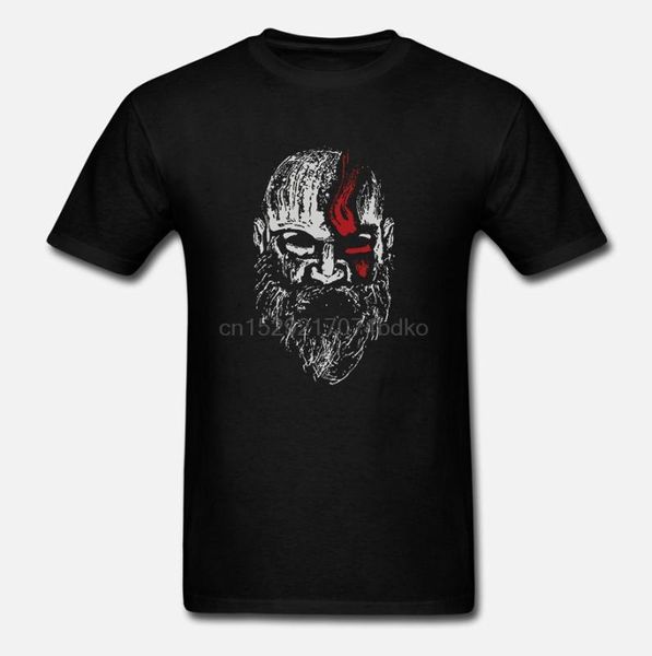 

men's t-shirts men t shirt old man kratos god of war gaming geek fashion cotton s funny t-shirt novelty tshirt women, White;black
