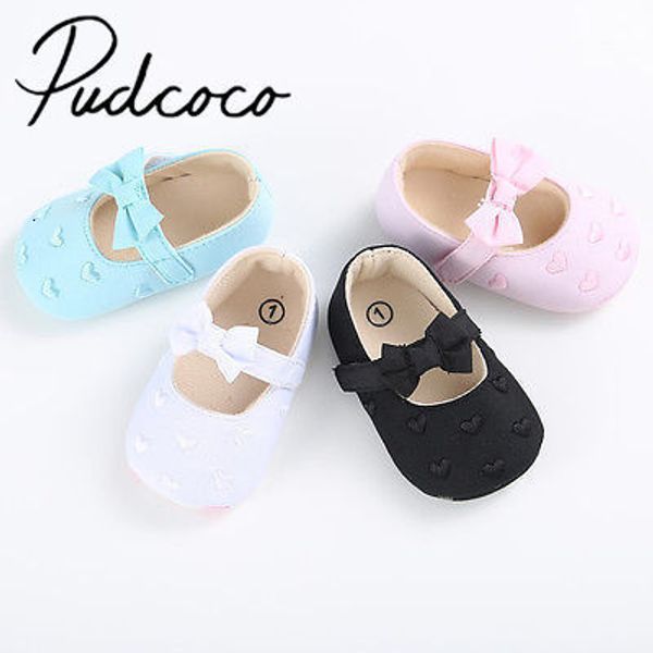 

Pudcoco Lovely Bow-knot Girls Toddler Baby Fabric Shoes Soft Sole Crib Shoes 0-18m