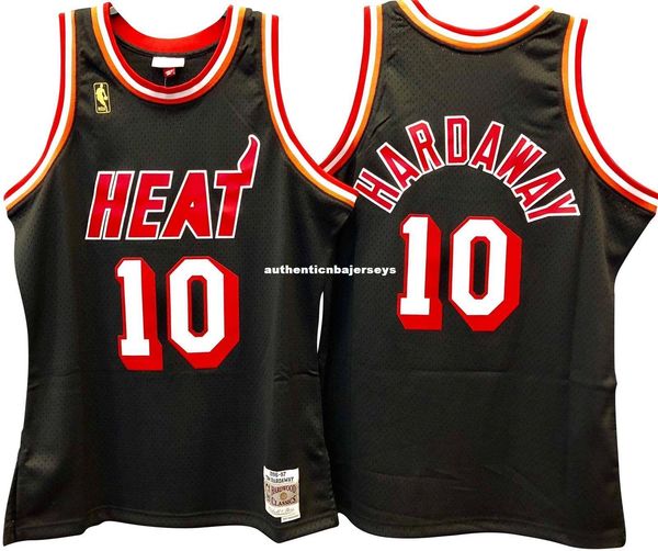 

#10 tim hardaway sewn vintage jersey mens vest size xs-6xl stitched basketball jerseys ncaa, Black;blue