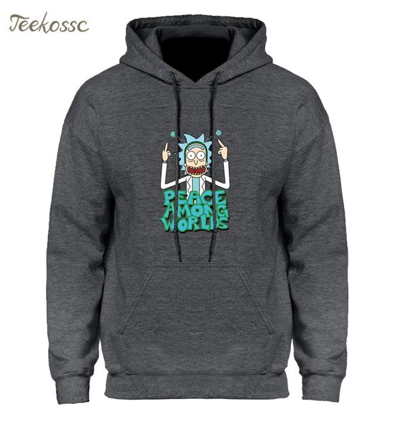 

hoodie men peace among worlds funny hoodies mens fleece warm sweatshirts male cartoon white hooded sweatshirt, Black