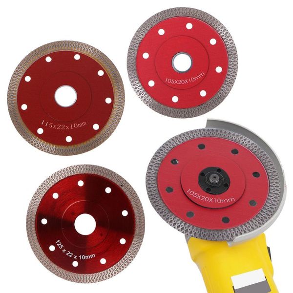 

red pressed sintered mesh turbo ceramic tile granite marble diamond saw blade cutting disc wheel bore tools