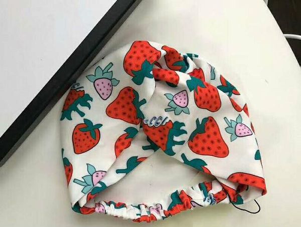 

2020 strawberry cross headband for women fashion elastic hair bands girl turban head wraps gifts, Silver