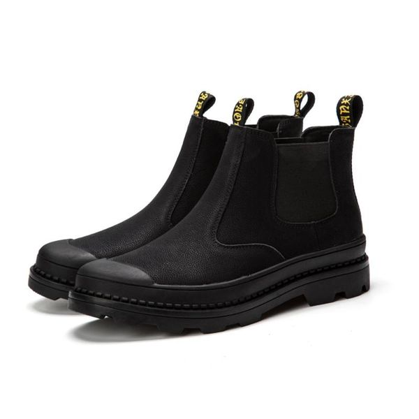 

fall / winter boots men warm men winter shoes fashion sneakers for men's tooling stretch snow boots solid color retro casual, Black