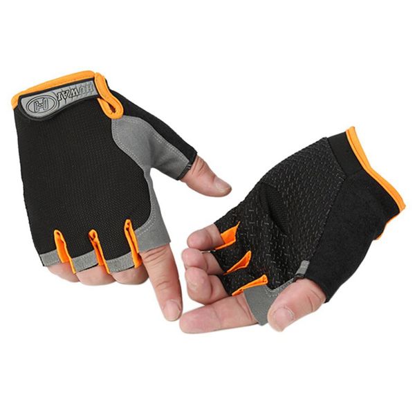 

1pair fitness half finger gloves outdoor multifunction sport gloves training weightlifting bodybuilding gym gloves hot, Black