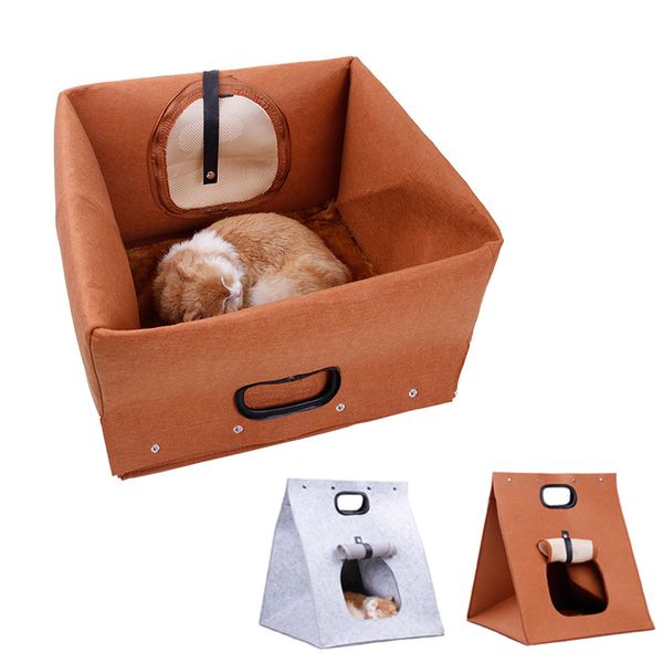 

1pcs съемный складной cat помет питомник войлок teddy creative pet дом 2 цвета