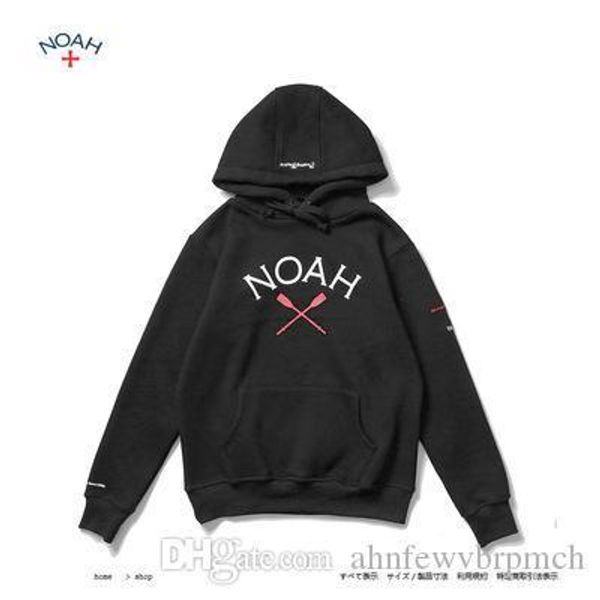 

2019 new noah 18fw core logo borough new york limited edition thickening street embroidery hooded sweater tide, Black