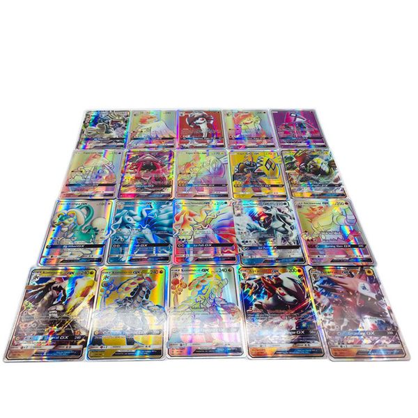

new 200 pcs gx mega shine english xy 30 60 70 100 120 gx cards 30 60 mega ex cards gx cards no repeat kids toys dhl