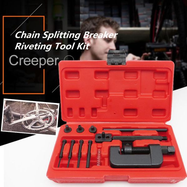 

motorcycle bike chain breaker link splitter riveter riveting repair tool set remover chain tools cutter