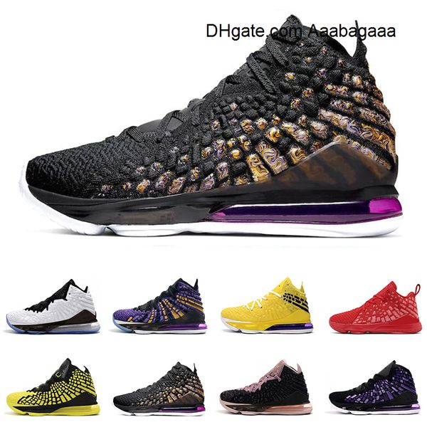 

men basketball shoes 17s black white future court purple yellow currency university red bron 2k 17 men trainer breathable sports sneakers