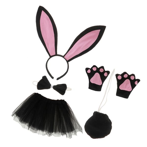 

girl bunny rabbit headband tutu skirt costume accessory set fancy dress, Silver
