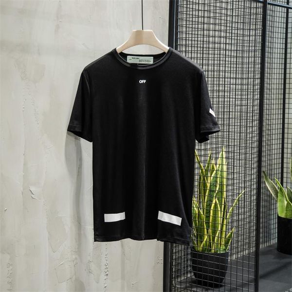 

Summer print half leeved europe cotton cau al anti wrinkle new tyle men 039 off t hirt crew neck white black red a 1