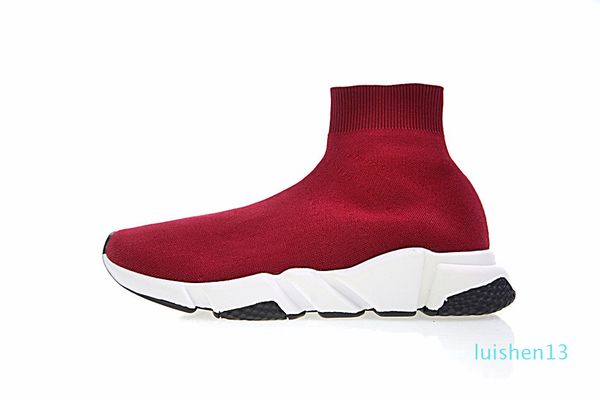 

designer speed trainer fashion men women socks boots black white blue red glitter flat mens trainers sneakers runner casual shoes l13