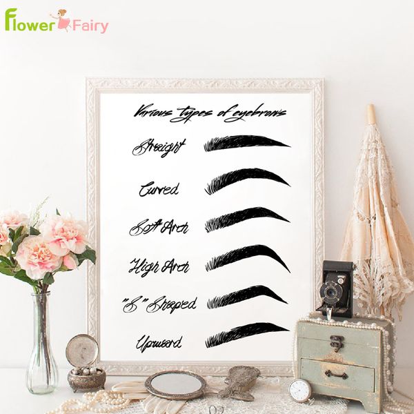 

various style of eyebrows wall art canvas painting nordic poster posters prints wall pictures for living room modern unframed