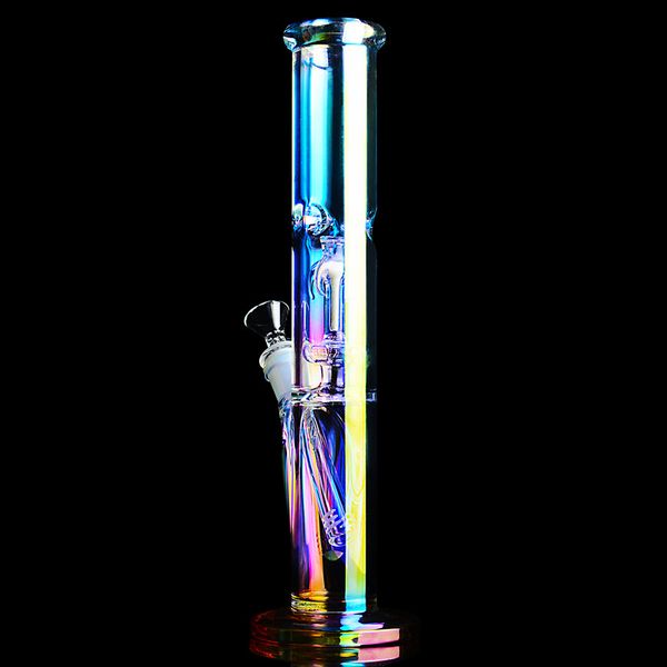 

Glow In The Dark Бонг Ice Bongs Водопроводные трубы Трубы Downstem Проц Пьянящий Dab Rigs барботажного Красочный Кальяны с 18мм Чаша 12,5 «»