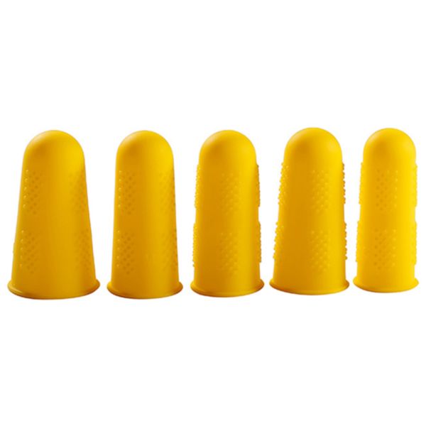 

3/5pcs high temperature resistant solid anti-durable kitchen finger protectors elasticity caps anti-slip silicone multicolor