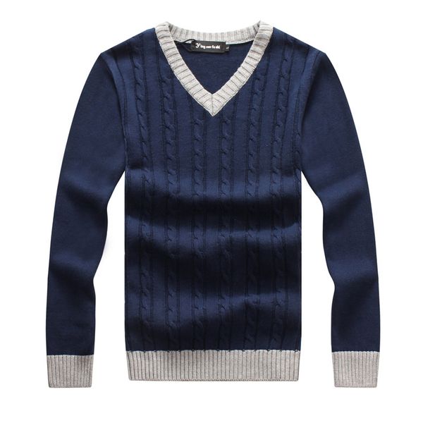 

fashion autumn mens long sleeve v-neck pullover knitting sweaters casual mens sweater slim 100% cotton, White;black