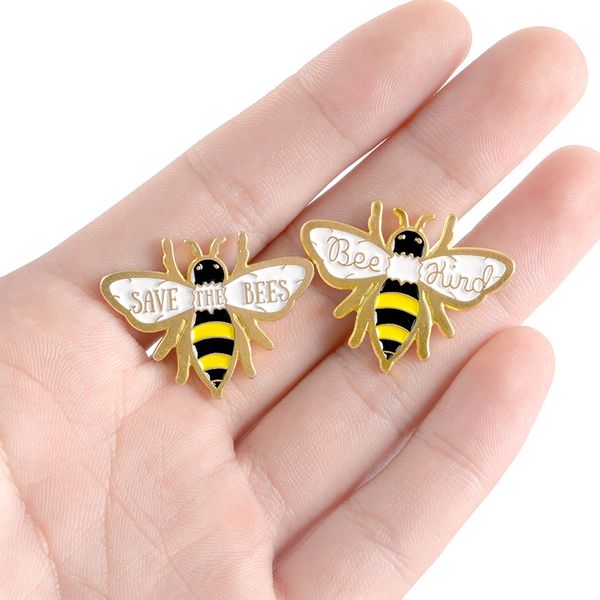 

jewelry cartoon cute bee pin alloy high-grade enamel bee kinds drip oil brooch broches women enamel pin, Gray
