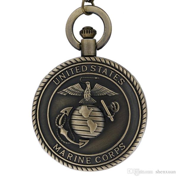 

Корпус морской пехоты сша знак карманные брелок часы унисекс мужчины женщины ант