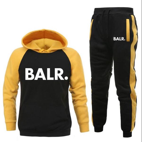 

factory direct sale autumn fashion tracksuits balr women/men letter printing hooded sweatshirts + sweatpants outdoor suits 13 color s-2xl, Gray
