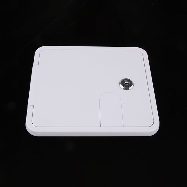 

abs plastic cable hatch with lock for rv / camper / motorhome (white