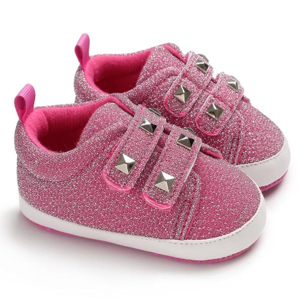 

summer baby girl boy breathable anti-slip rivet design shoes sneakers toddler soft soled first walkers 0-18m