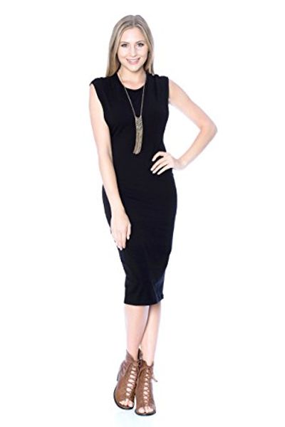 

khanomak sleeveless fitted low armhole dress, Black;gray
