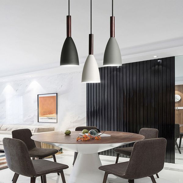 

pendant lights nordic style led pendant lamp dining room suspension luminaire wood lamp for home lighting modern hanging lamps