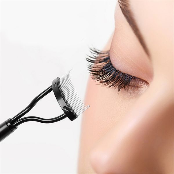 Wimpern Pinsel Edelstahl Make-up Mascara Guide Applikator Wimpern Kamm Augenbrauen Pinsel Curler Schönheit Wesentliche Werkzeuge KD1